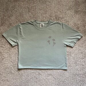 Jim Morris Cropped Frog and Toad Sage Green Tee